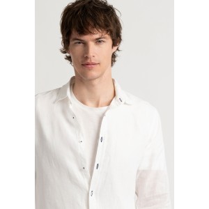 Chemise Homme manches longues unie blanche slimfit|Europann