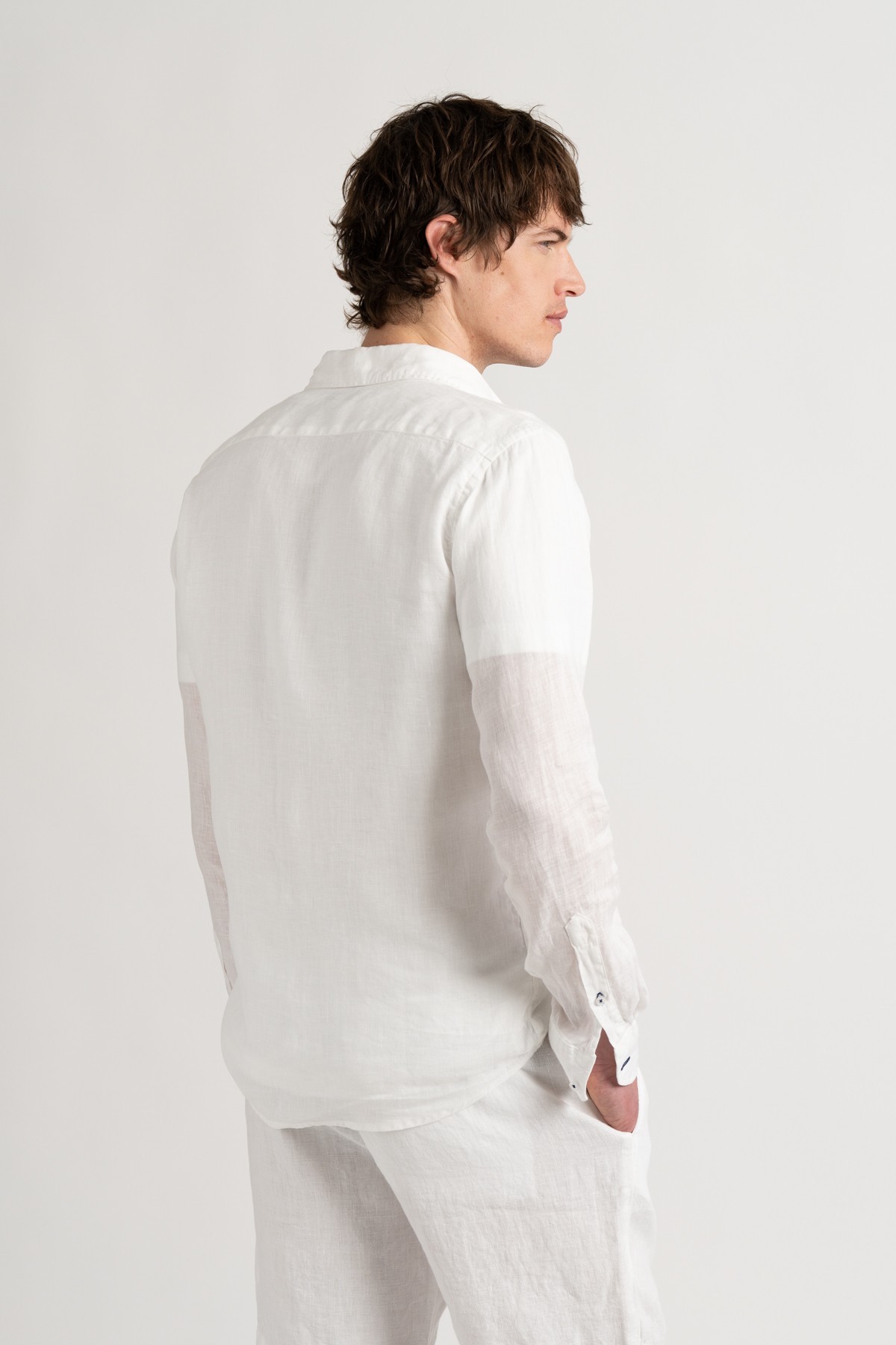 Plain white color long sleeves shirt for men | Quality brand Europann