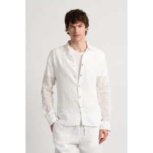 Chemise Homme manches longues unie blanche slimfit|Europann