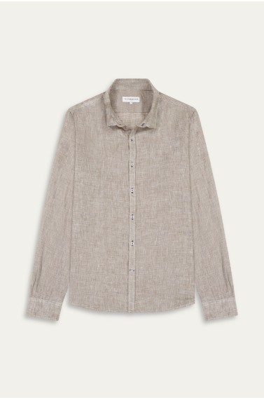 JONAS - Linen shirt taupe