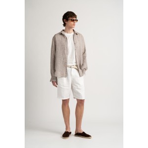 JONAS - Linen shirt taupe