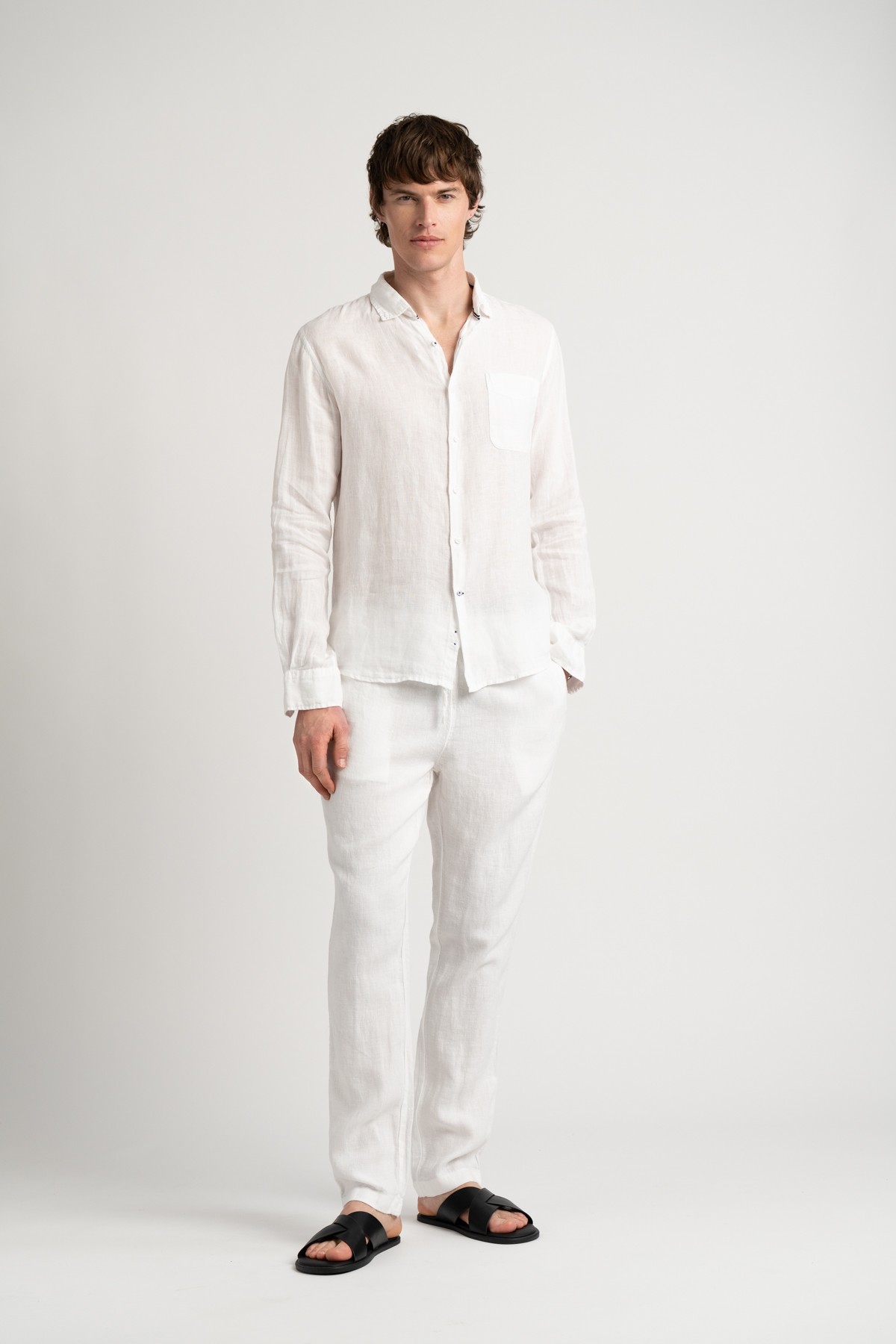 Chemise Homme unie blanche coupe ajustée|Marque de qualité - Europann
