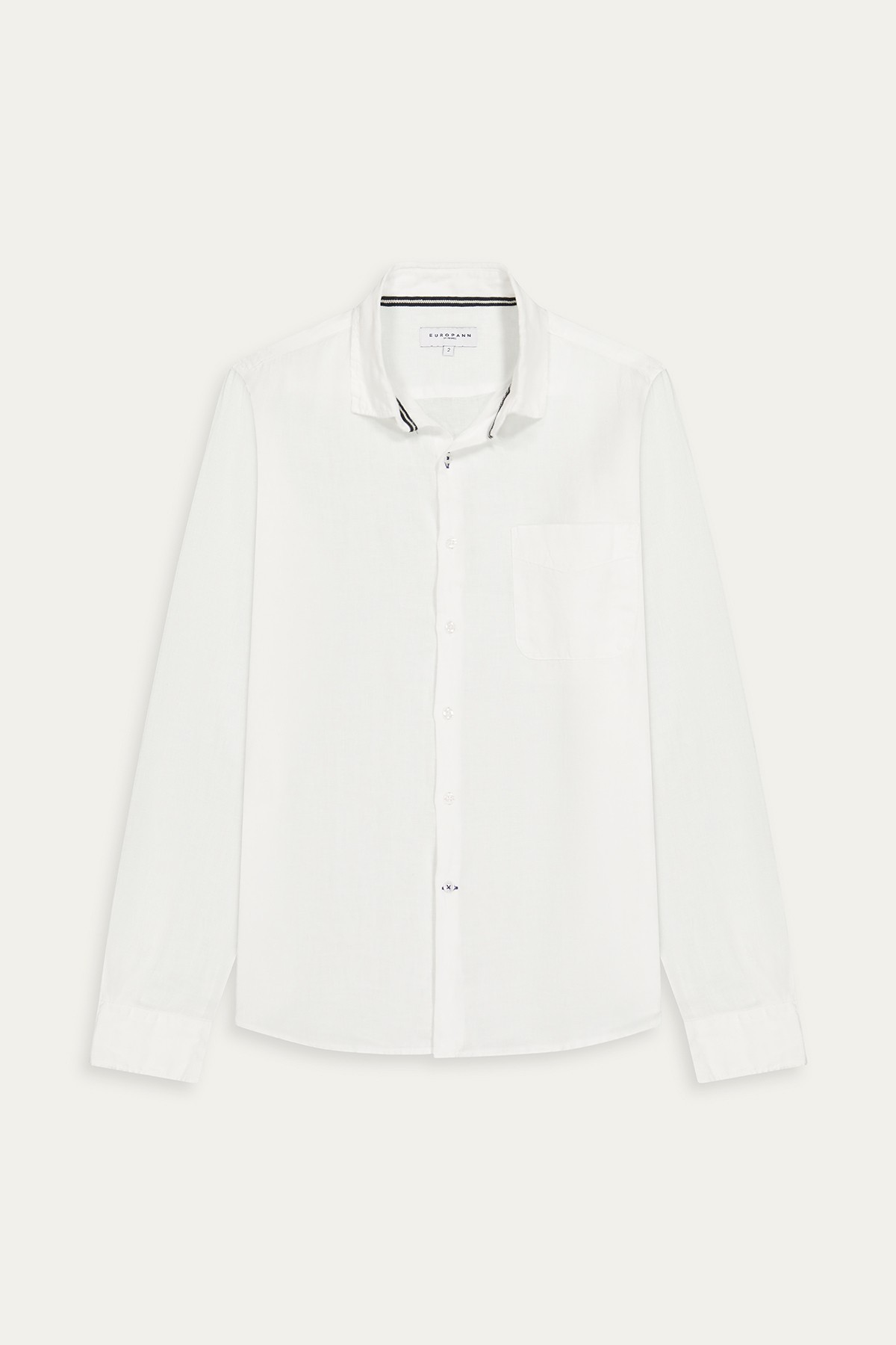 Chemise Homme unie blanche coupe ajustée|Marque de qualité - Europann