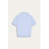 CORY - Fine knit sky blue polo