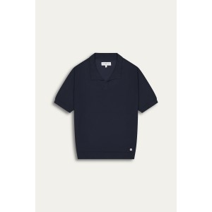 CORY - Fine knit navy polo