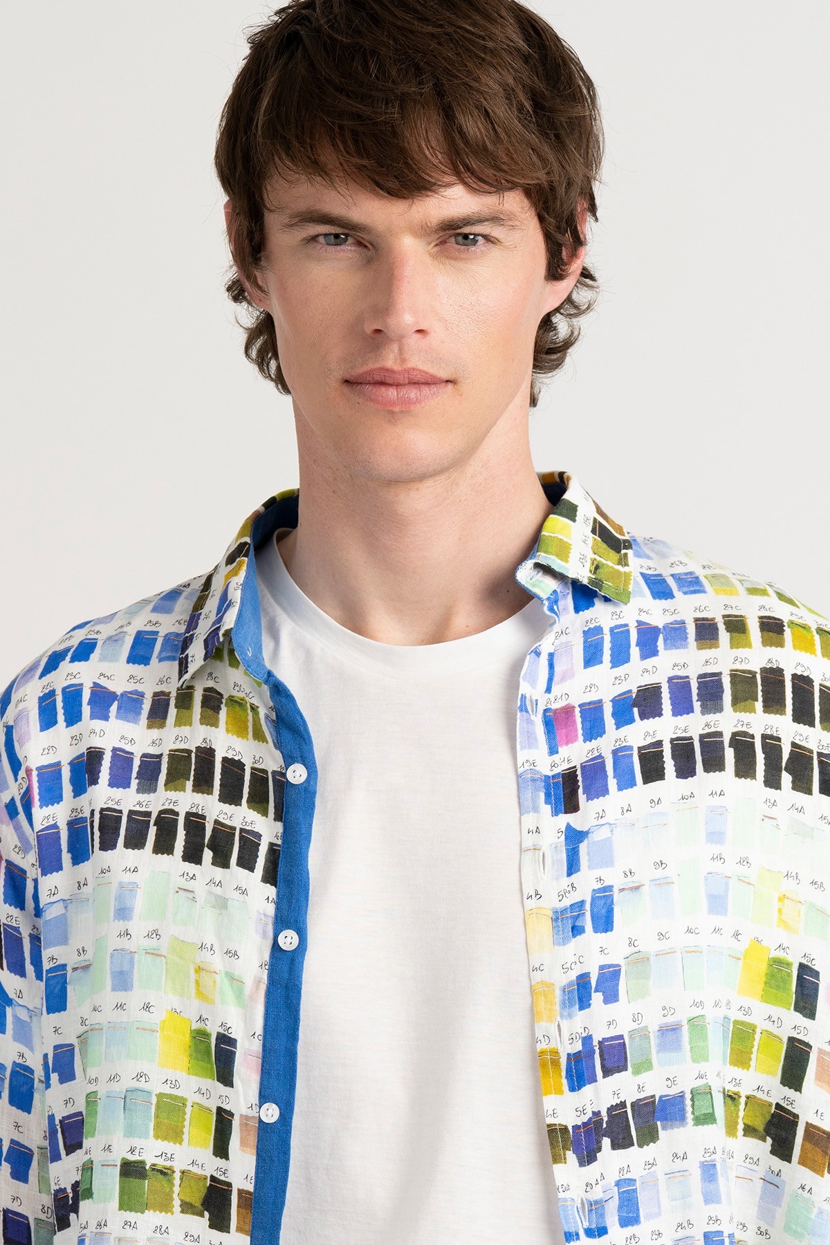 White pantone linen shirt Ross|  Quality brand Europann 