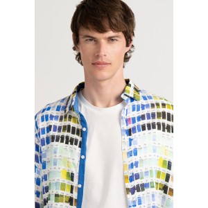 White pantone linen shirt Ross|  Quality brand Europann 