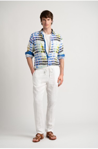 White pantone linen shirt Ross|  Quality brand Europann 