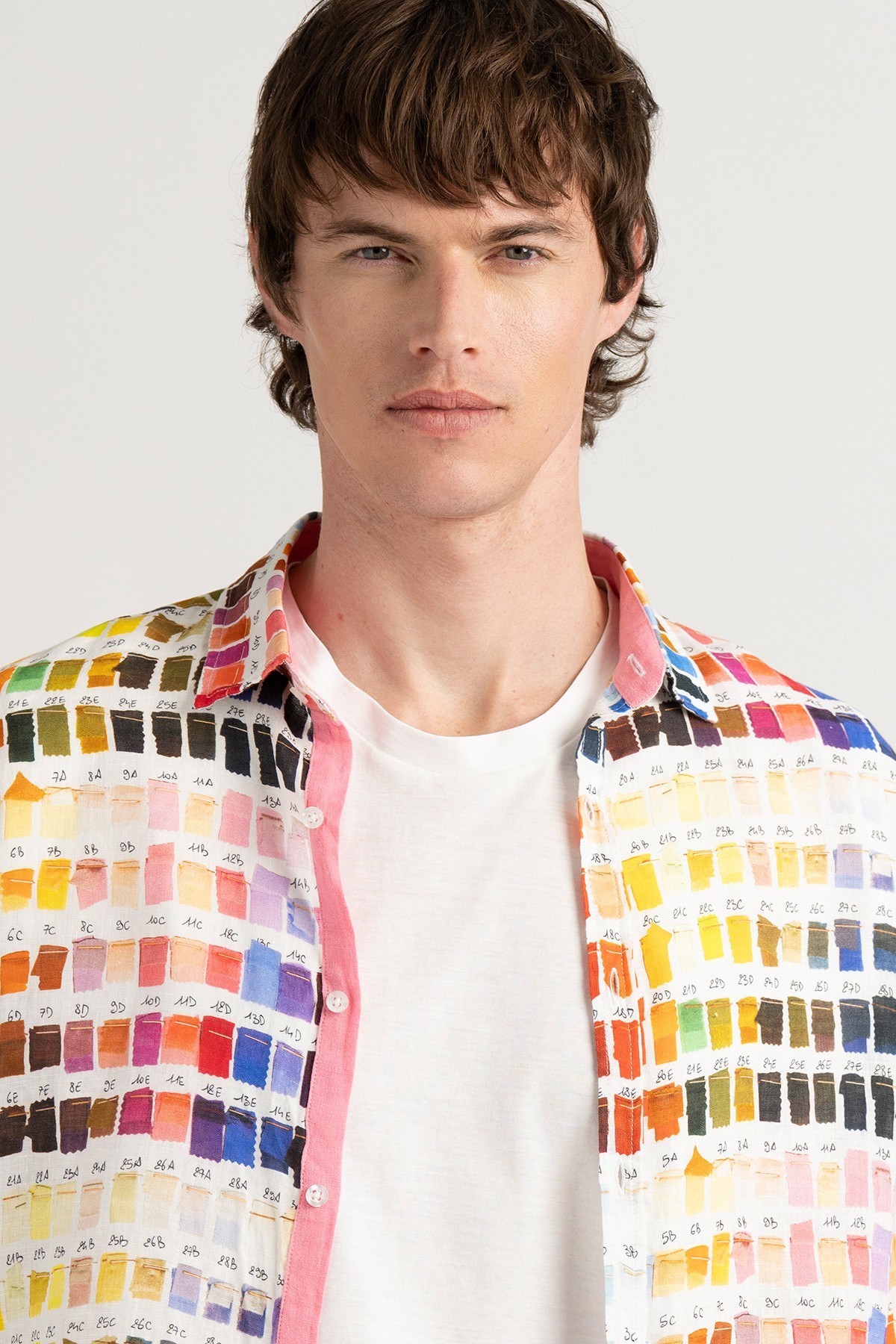 Pink pantone linen shirt Ross|  Quality brand Europann
