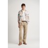 PLAYA - Linen shirt ecru St Tropez print ecru