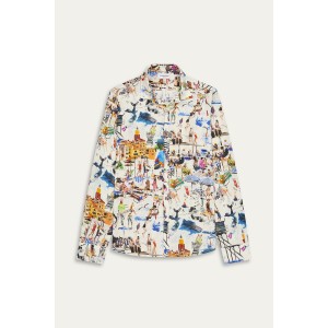 PLAYA - Linen shirt ecru St Tropez print ecru