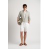 Men's striped white linen shirt |Quality brand Europann