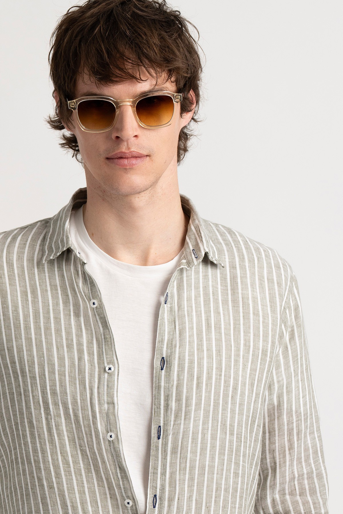 Chemise homme rayures blanche coupe ajustée|Marque de qualité -Europann 