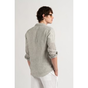 Chemise homme rayures blanche coupe ajustée|Marque de qualité -Europann 