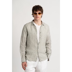 Chemise homme rayures blanche coupe ajustée|Marque de qualité -Europann 