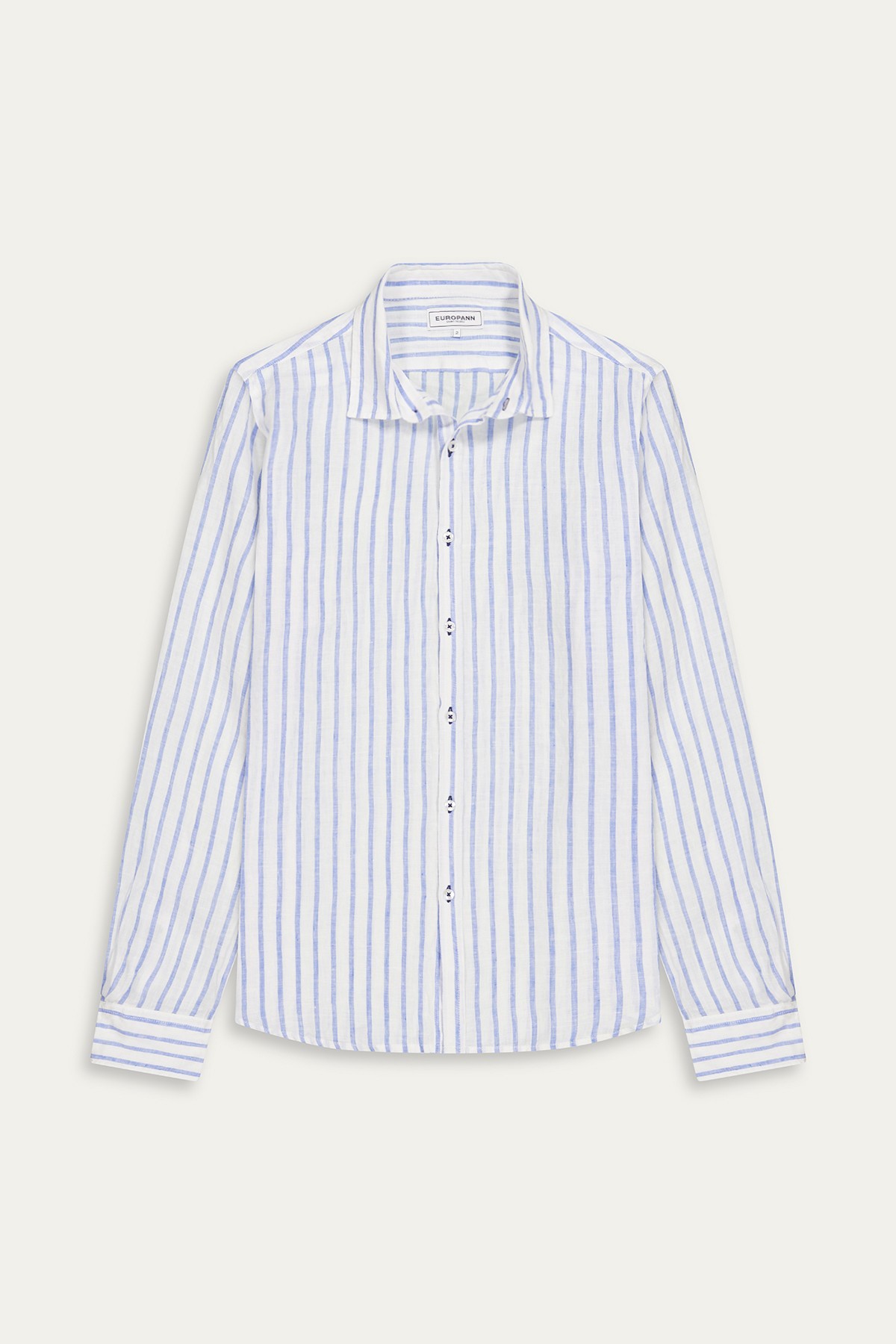 Chemise homme rayures bleu coupe ajustée|Marque de qualité -Europann 