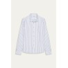 Men's striped white linen shirt |Quality brand Europann