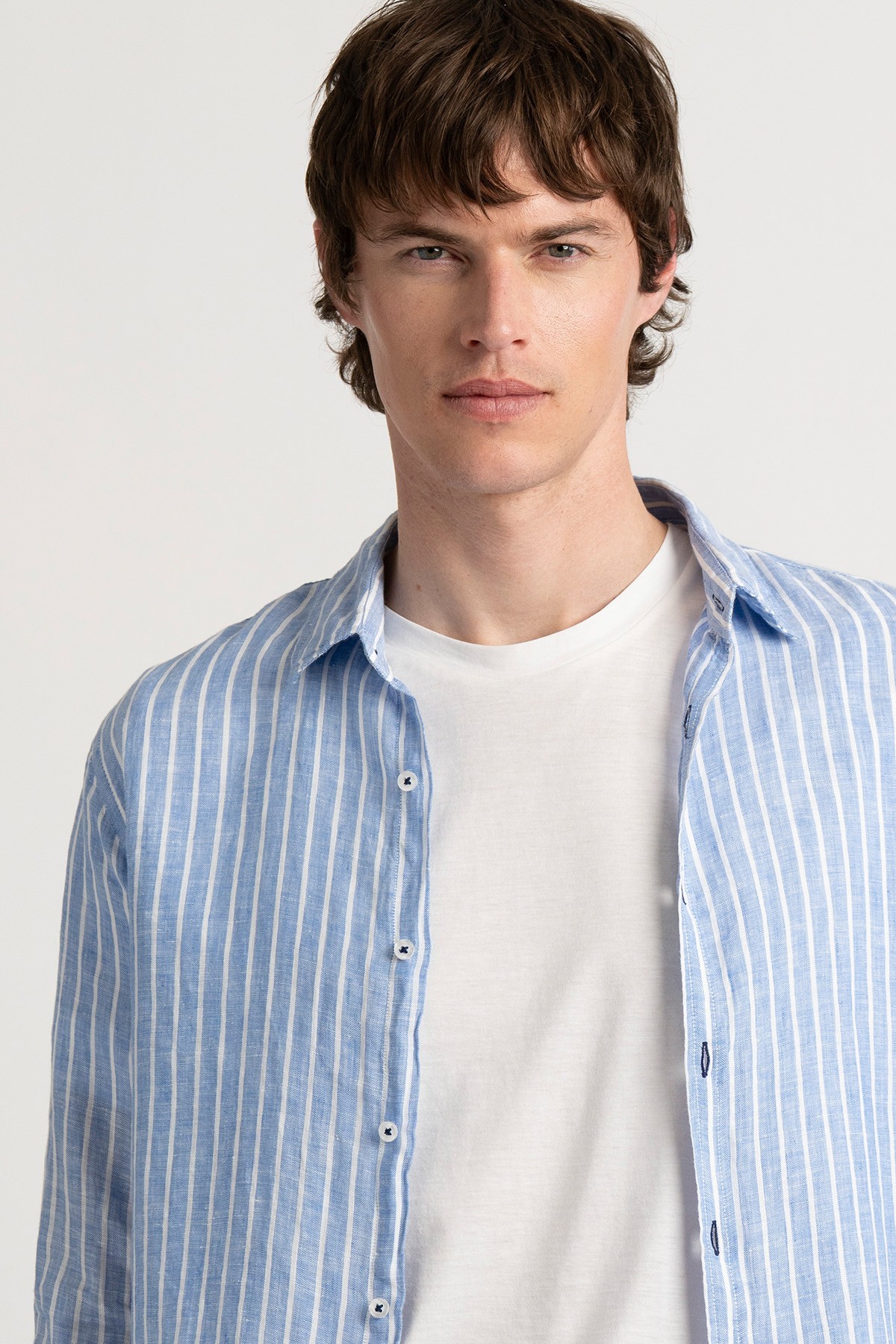 Chemise Homme rayures bleu coupe ajustée|Marque de qualité -Europann 