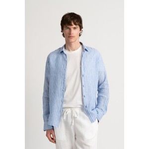 Chemise Homme rayures bleu coupe ajustée|Marque de qualité -Europann 