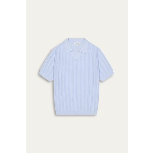 ELIH - Fine knit polo sky blue