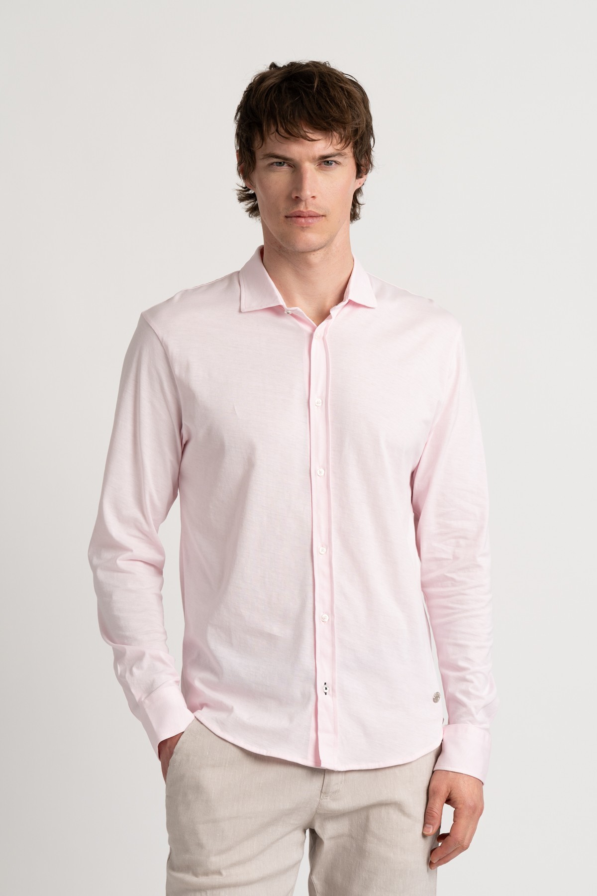 Chemise manches longues jersey slim fit |Marque de qualité - Europann