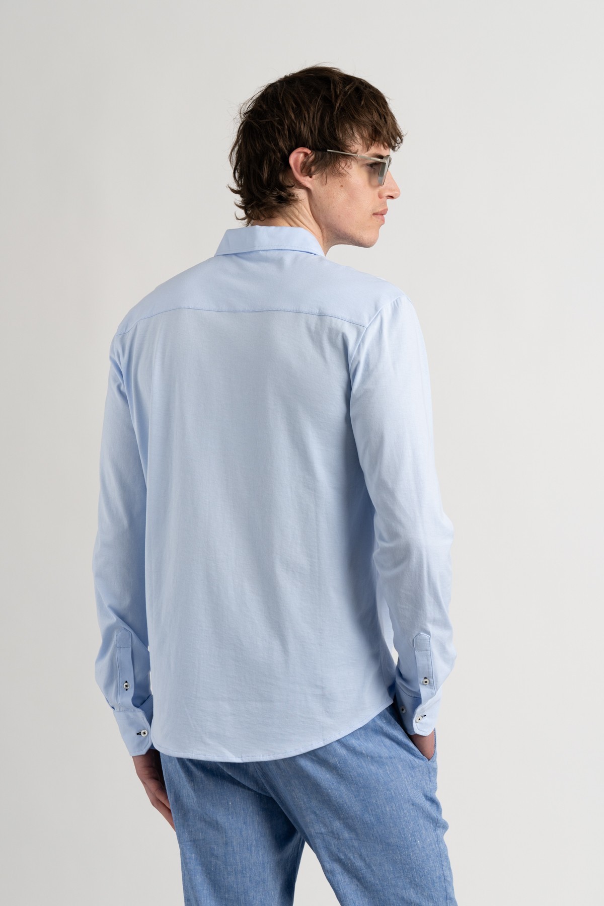 Chemise manches longues jersey slim fit |Marque de qualité - Europann 