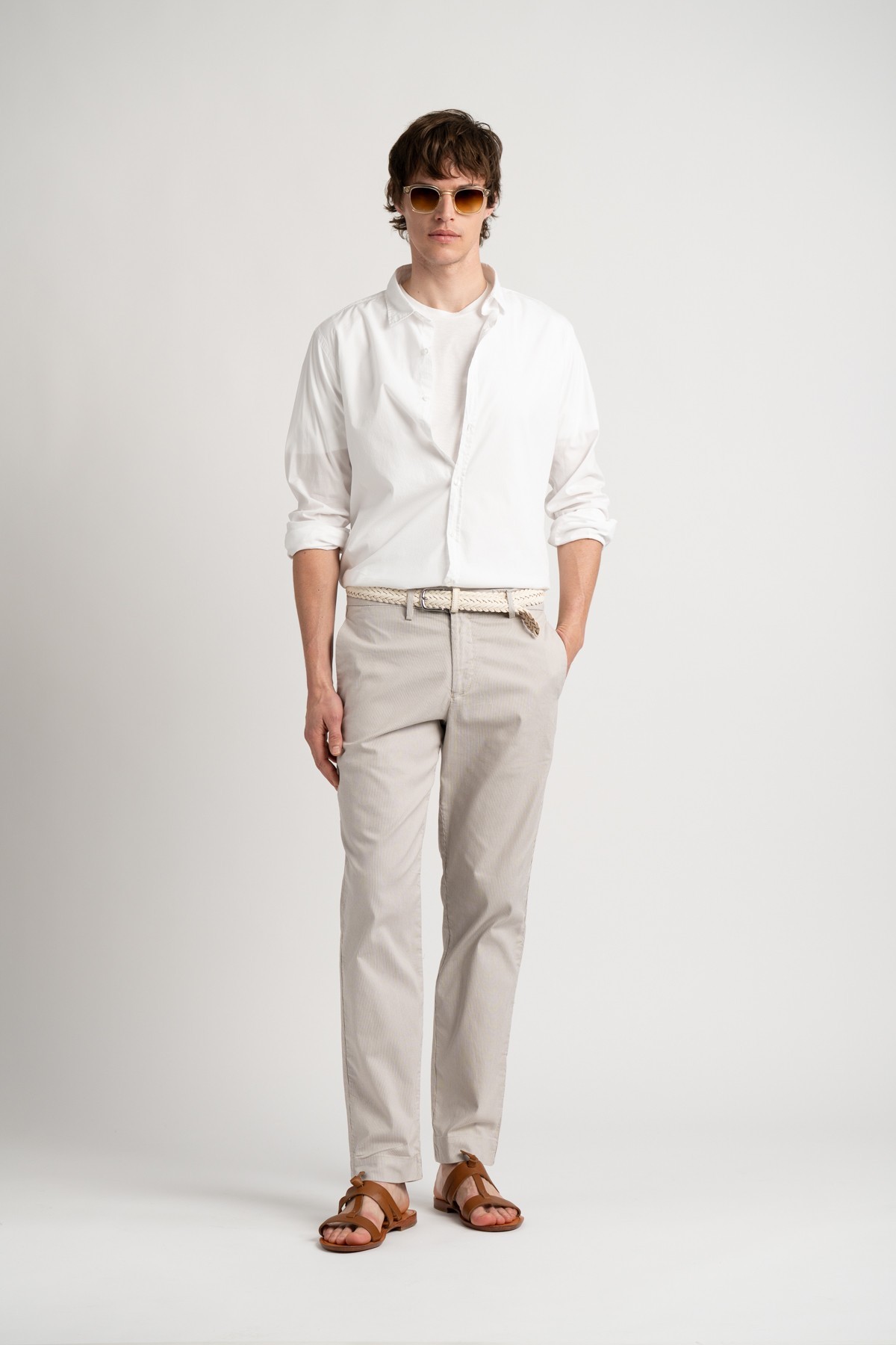 Chemise Homme manches longues unie blanche slimfit|Europann