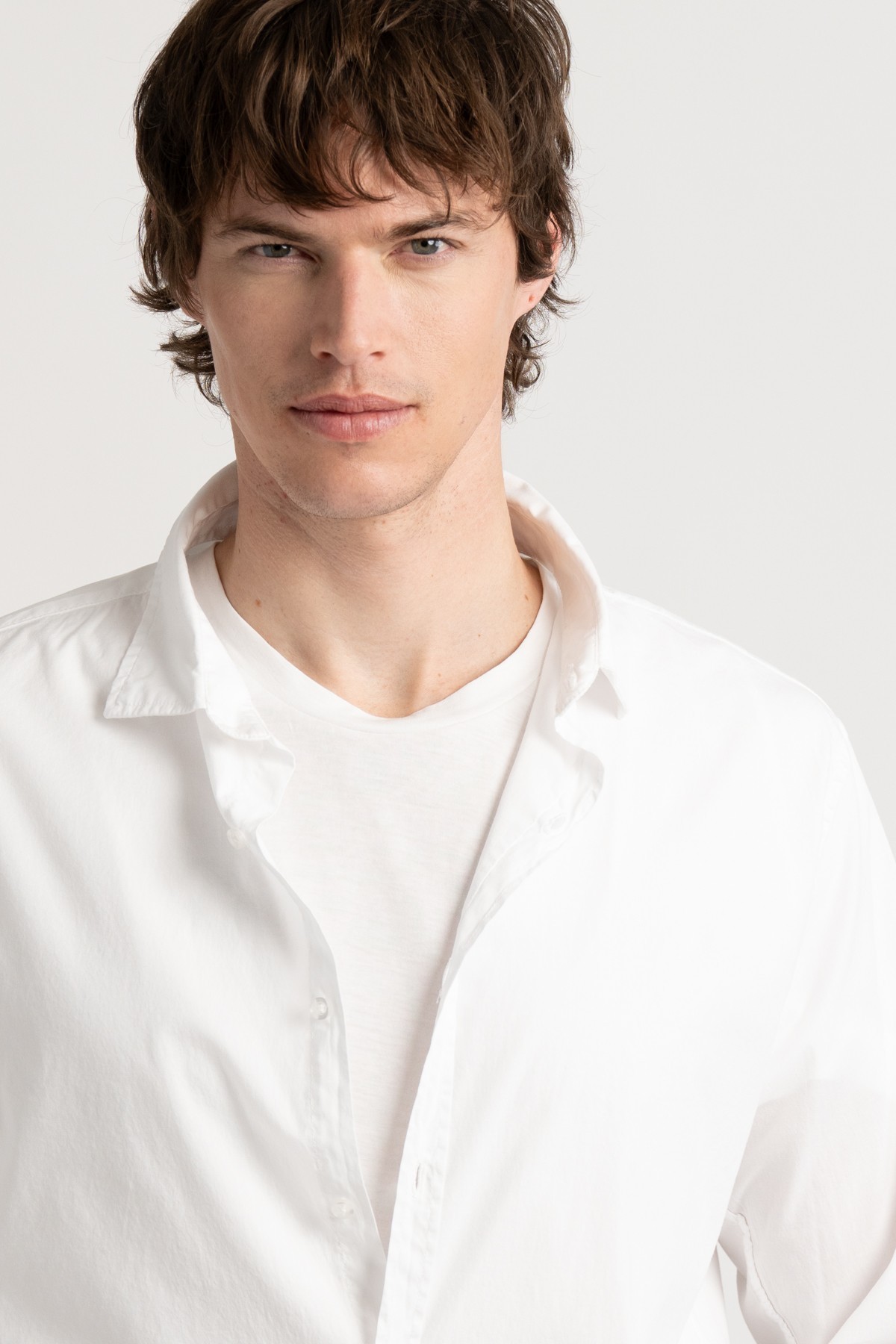 Plain white color long sleeves shirt for men | Quality brand Europann