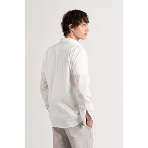 Chemise Homme manches longues unie blanche slimfit|Europann