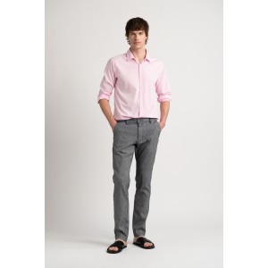 Chemise Homme manches longues unie rose slimfit|Europann 