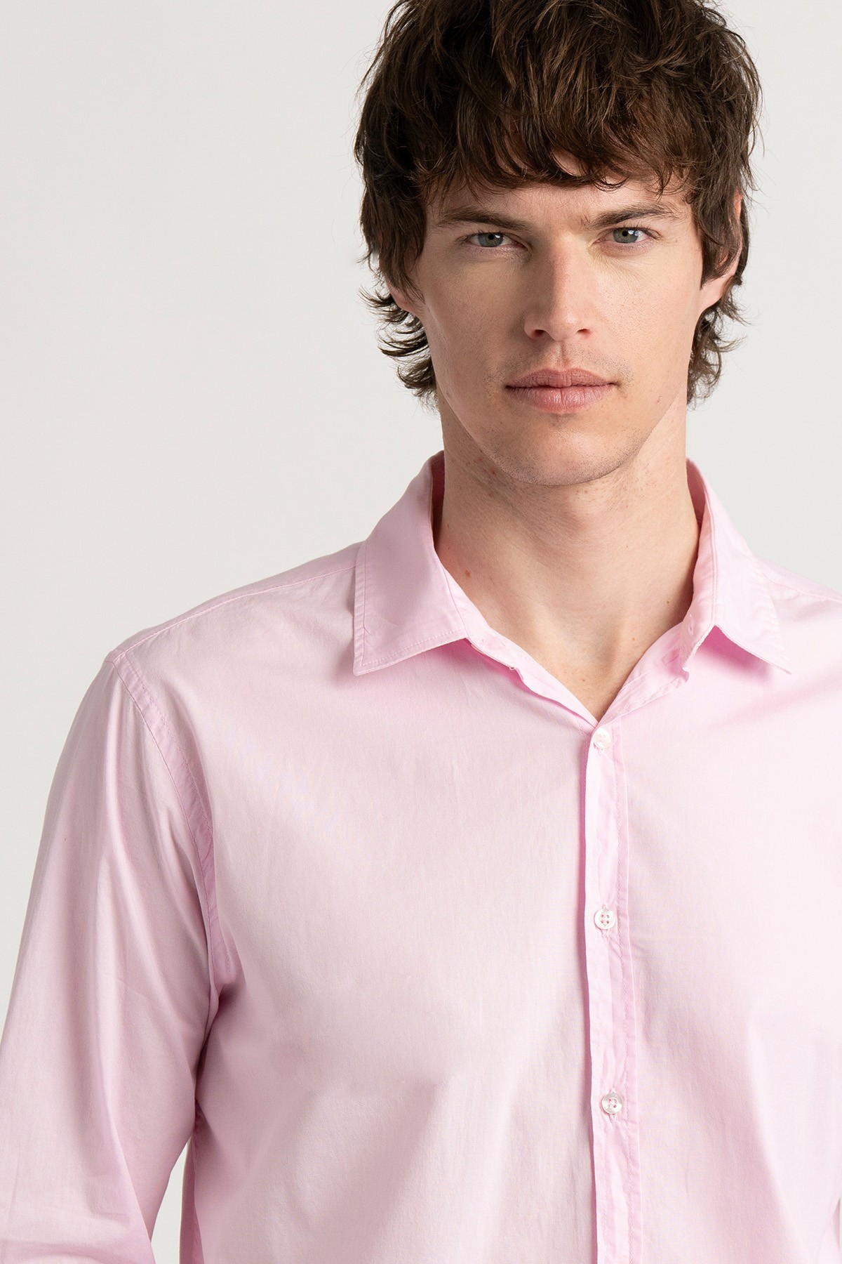 Plain pink color long sleeves shirt for men | Quality brand Europann 