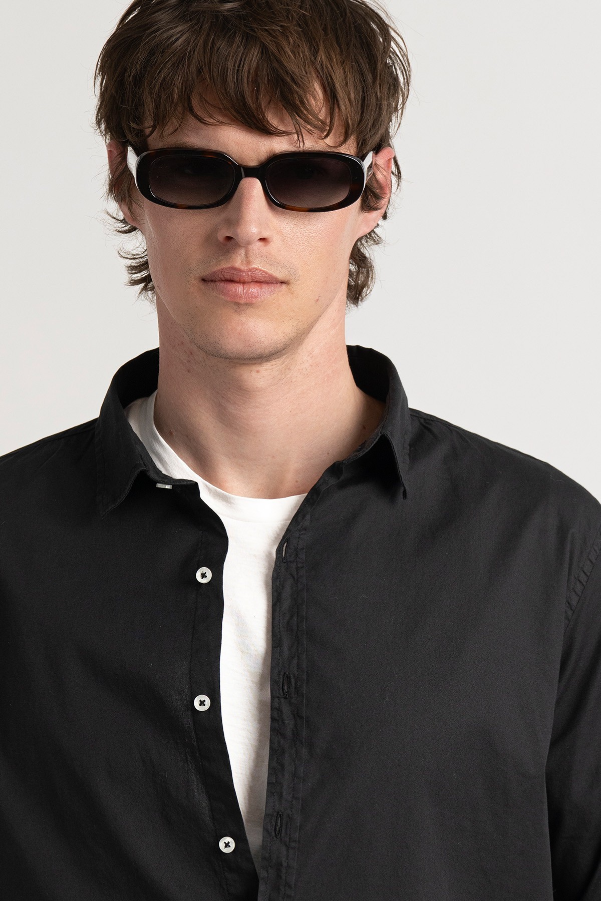 Chemise Homme manches longues unie noire slimfit|Europann 