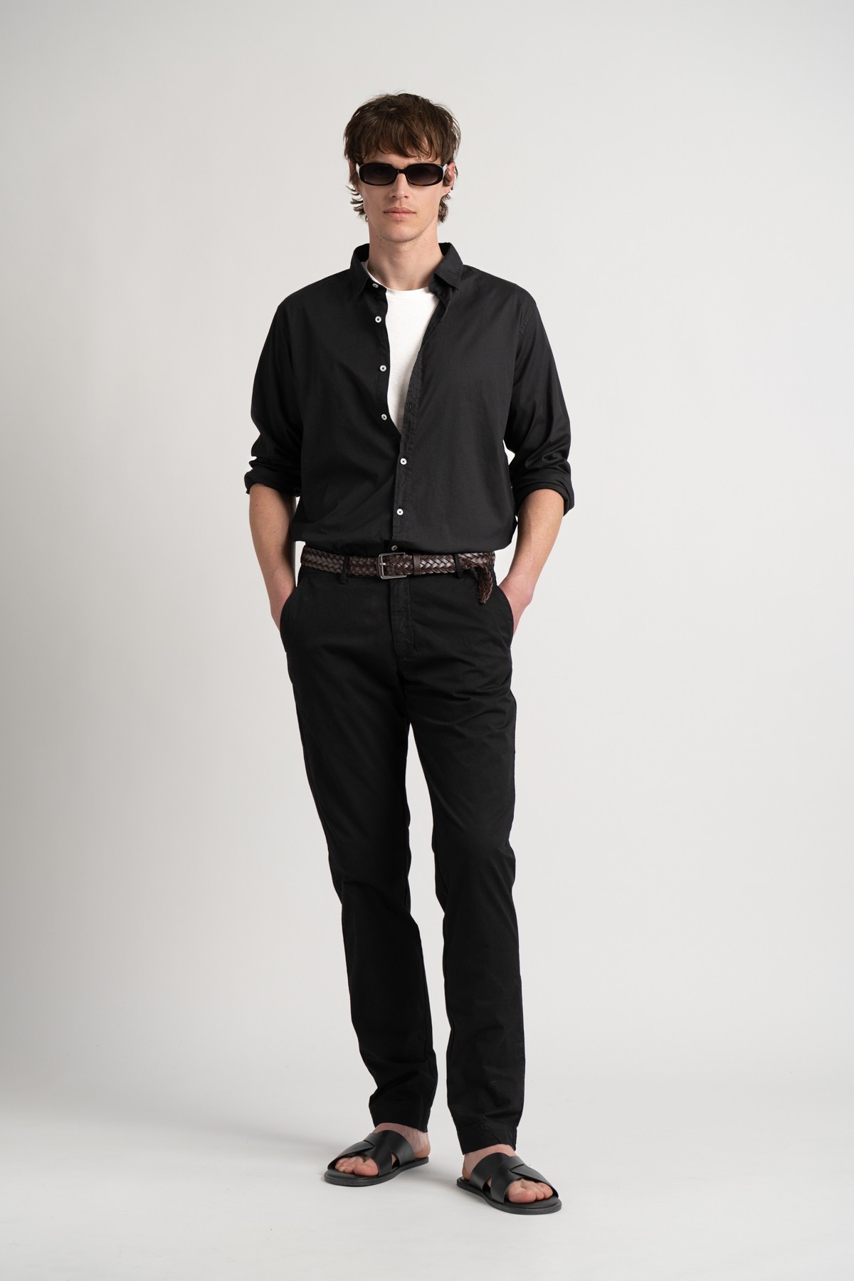 Plain black color long sleeves shirt for men | Quality brand Europann 