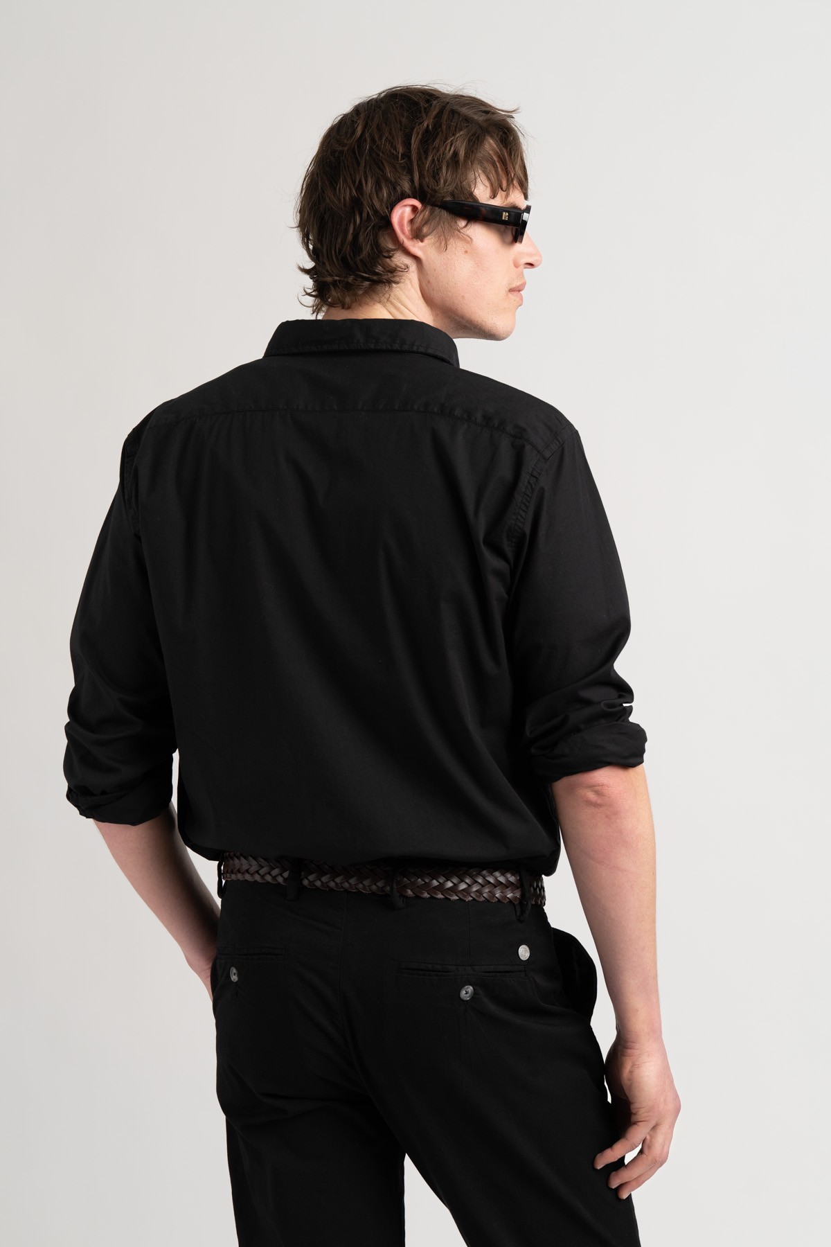 Plain black color long sleeves shirt for men | Quality brand Europann 