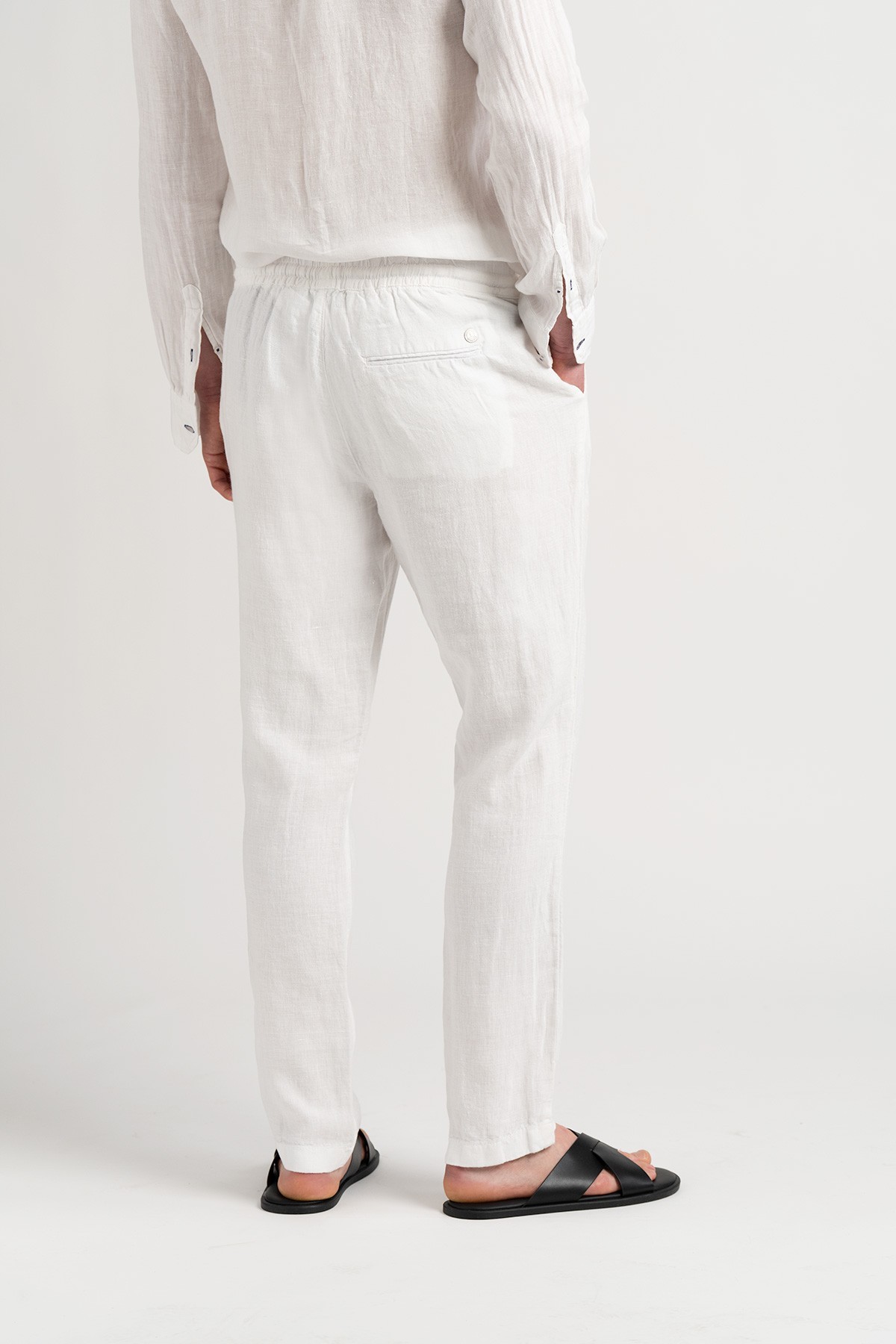 ROMA - White relaxed linen pants