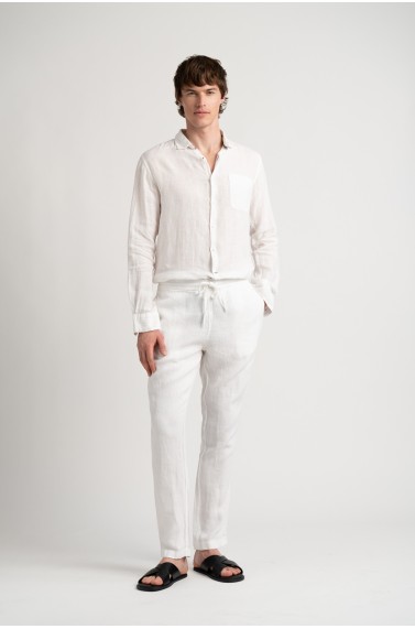 ROMA - White relaxed linen pants