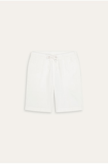 NAPOLI - White relaxed linen shorts