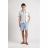 NAPOLI - Sky blue relaxed linen shorts