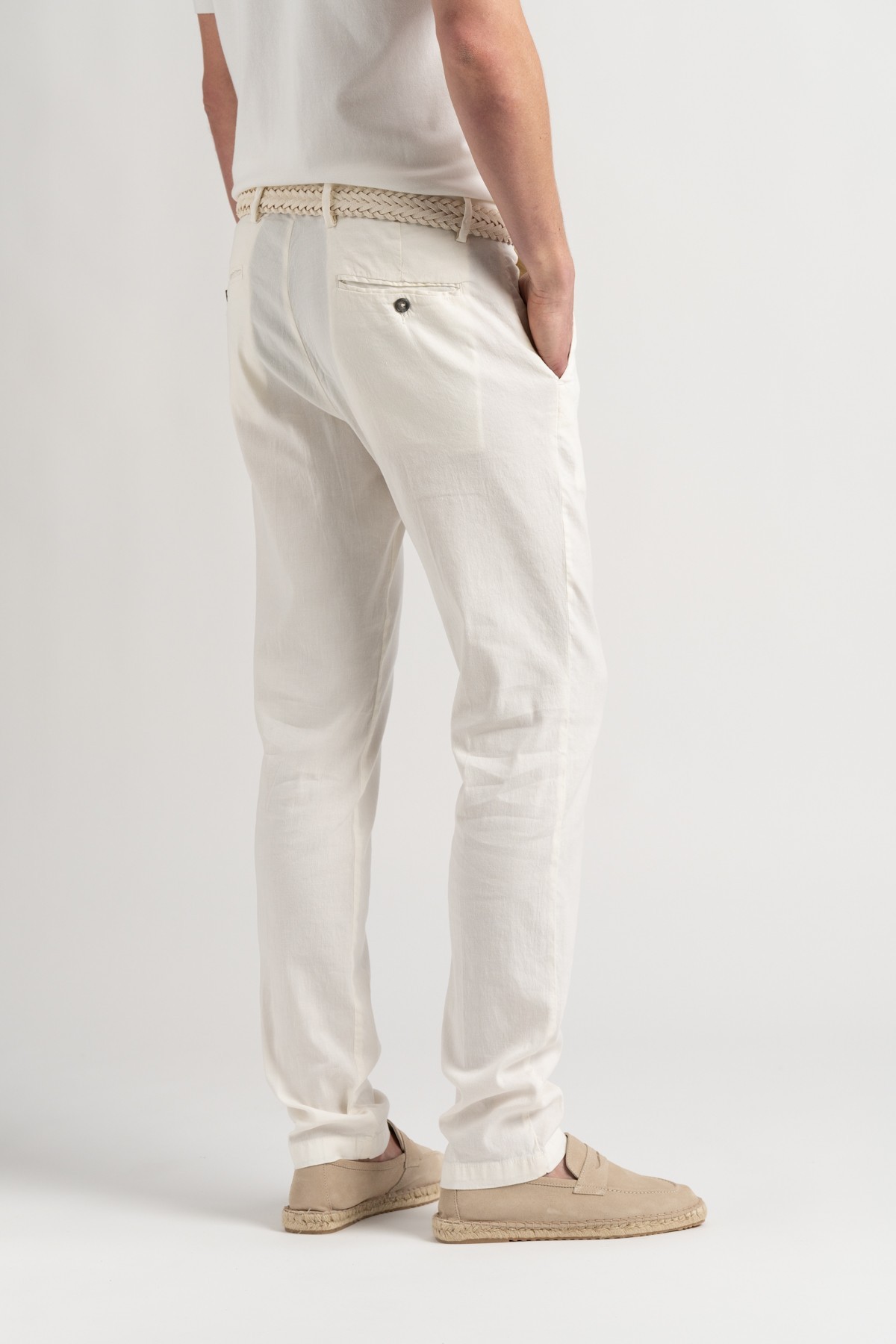 Chinos men's marl linen slim pants |  Quality brand Europann 