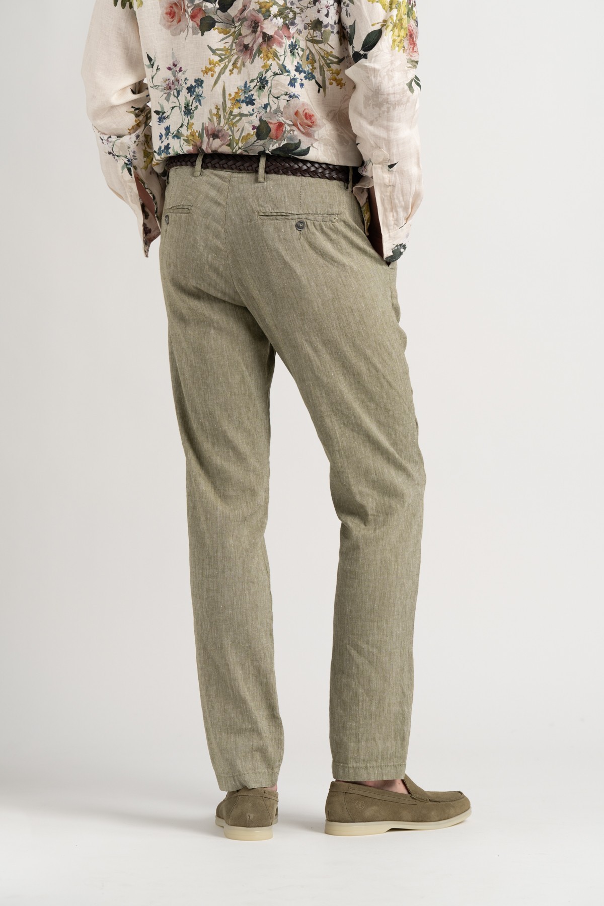 Chinos men's marl linen slim pants |  Quality brand Europann 