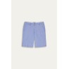 Linen-blended men's blue bermuda |  Quality brand Europann