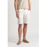 Linen-blended men's white bermuda |  Quality brand Europann 