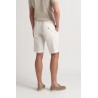 Linen-blended men's white bermuda |  Quality brand Europann 