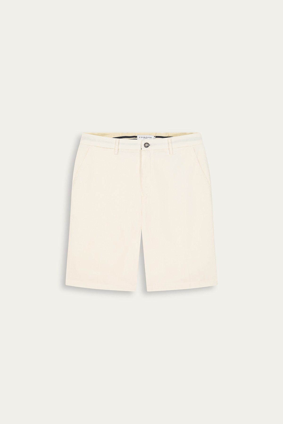 Linen-blended men's white bermuda |  Quality brand Europann 