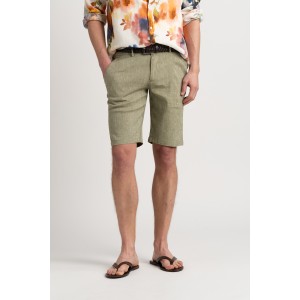 Bermuda en lin chiné  coupe ajustée homme|Marque de qualité - Europann 