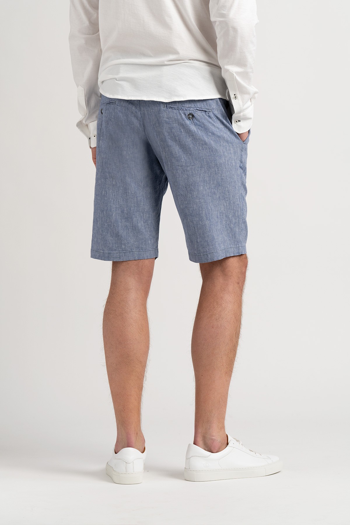 Bermuda en lin chiné coupe ajustée homme|Marque de qualité - Europann 