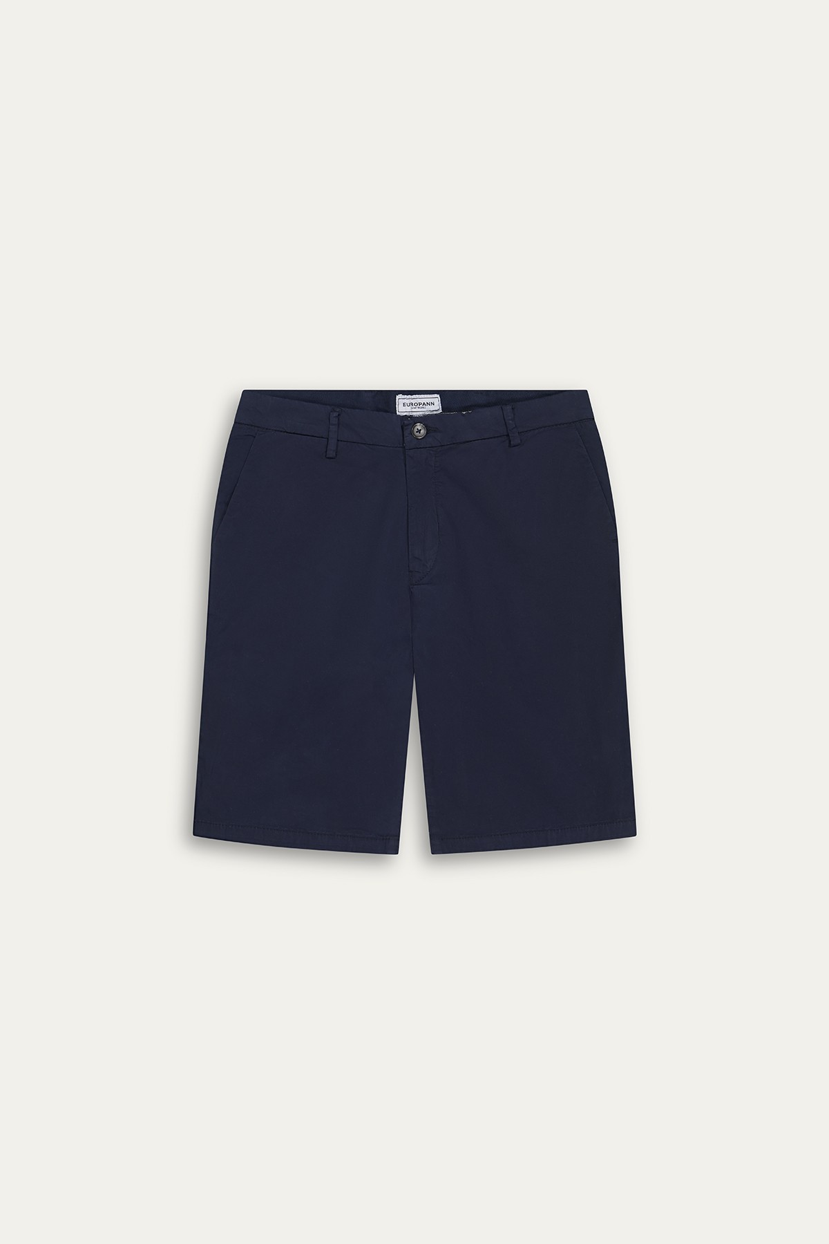 TEXAS - Navy cotton slim-fit bermuda