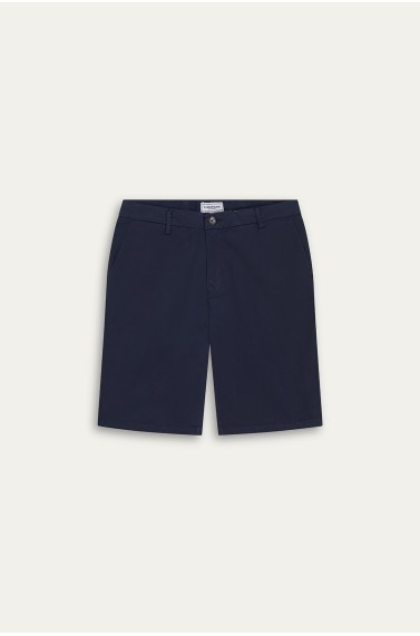 TEXAS - Navy cotton slim-fit bermuda