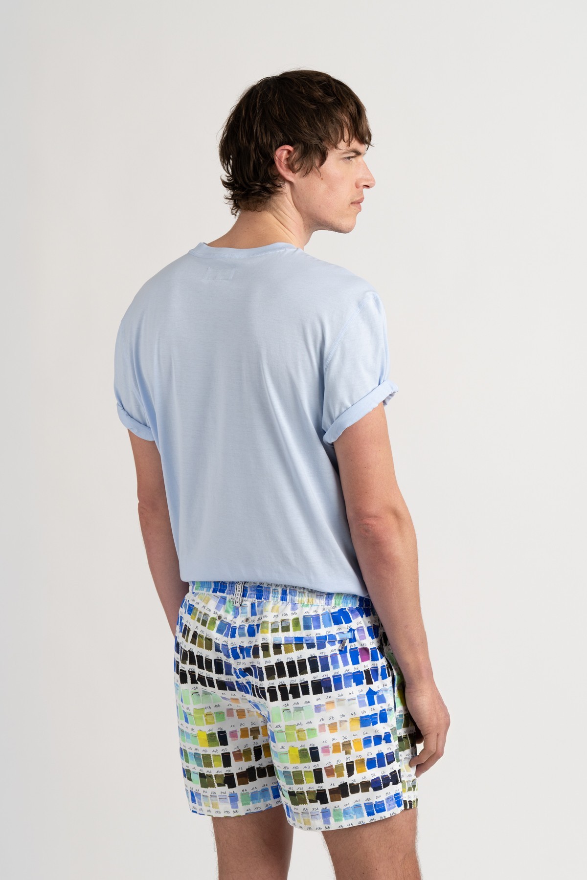 White swimshort with pantone prints  for mens| Quality brand Europann 