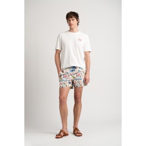St Tropez prints ecru swim shorts for men Quality brand Europann 